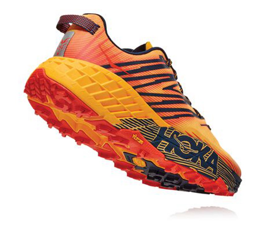 Tenis Hoka One One Trail Hombre Naranjas - Speedgoat 4 - JYBM90148